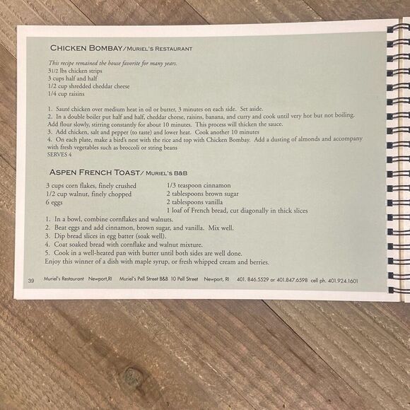 Behind Newport Doors Cookbook Local Stories Recipes & Watercolor Art *Signed* - Picture 4 of 10